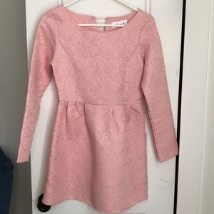 Chic wish jacquard pink dress